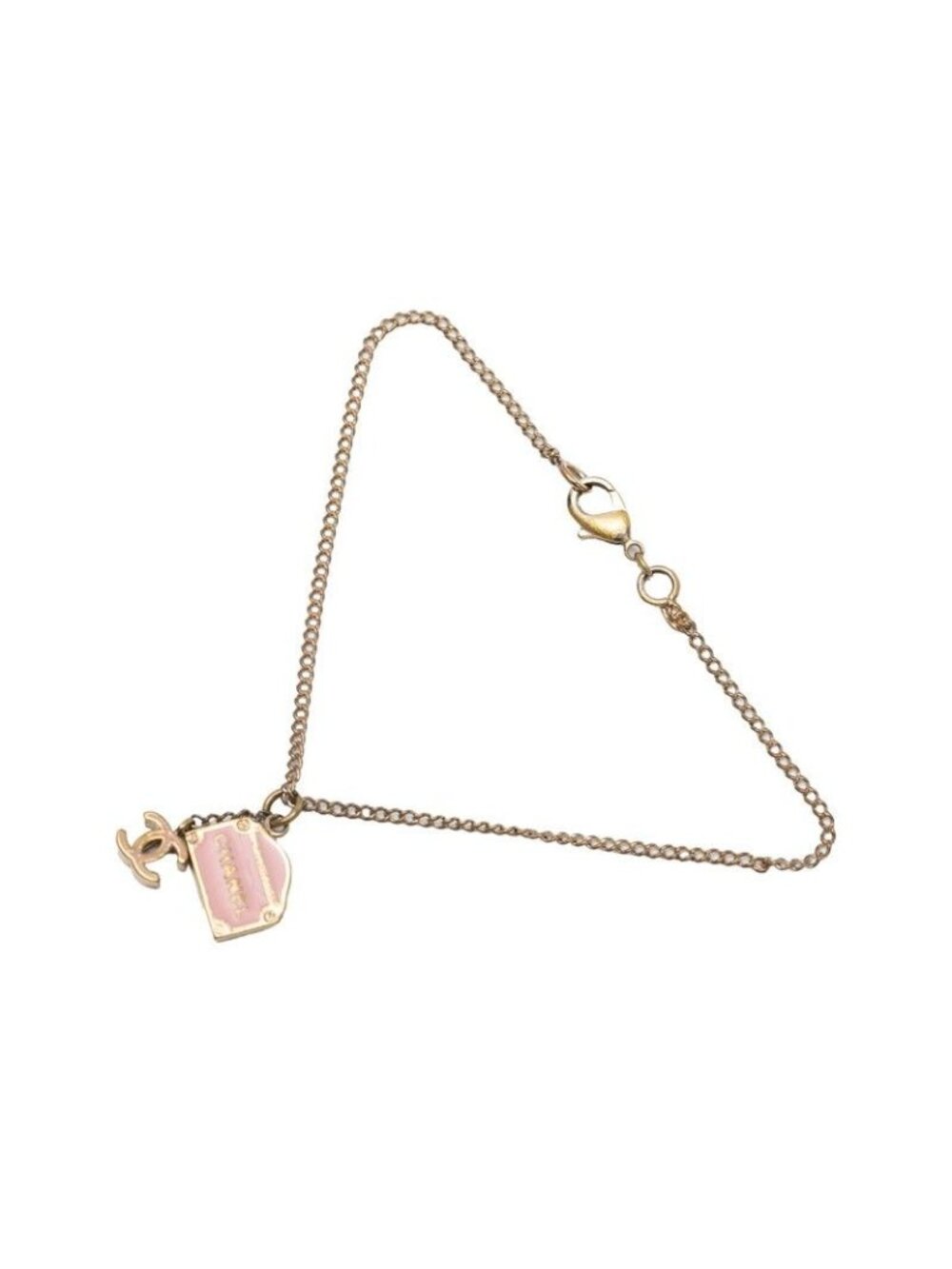 Chanel CC Logo 31 Rue Cambon Chain Bracelet 06 Gold Pink Plated
